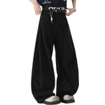 Solid Color Barrel Leg Cotton Trousers