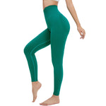 Leggings de yoga de cintura alta y color liso