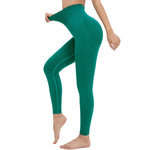 Leggings de yoga de cintura alta y color liso