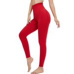 Leggings de yoga de cintura alta y color liso