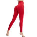 Leggings de yoga de cintura alta y color liso