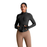 Women's Solid Color Full-Zip Jacket