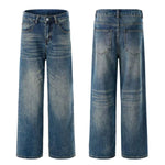 Vintage Straight Leg Whisker Denim Pants