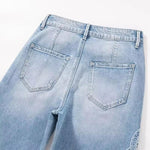 Risen Jeans Lightweight Embroidered Cut-Out Bootcut Jeans