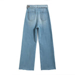 Risen Jeans Wide-Leg Rhinestone & Embroidered Cut-Out Jeans