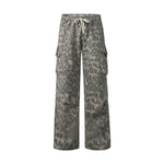 Relaxed Fit Leopard Cargo Trousers