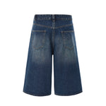 Bermudas holgadas de mezclilla lavada