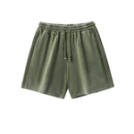 Faded Washed Loose-Fit Cotton Shorts