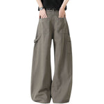 Barrel-Leg Cotton Utility Trousers
