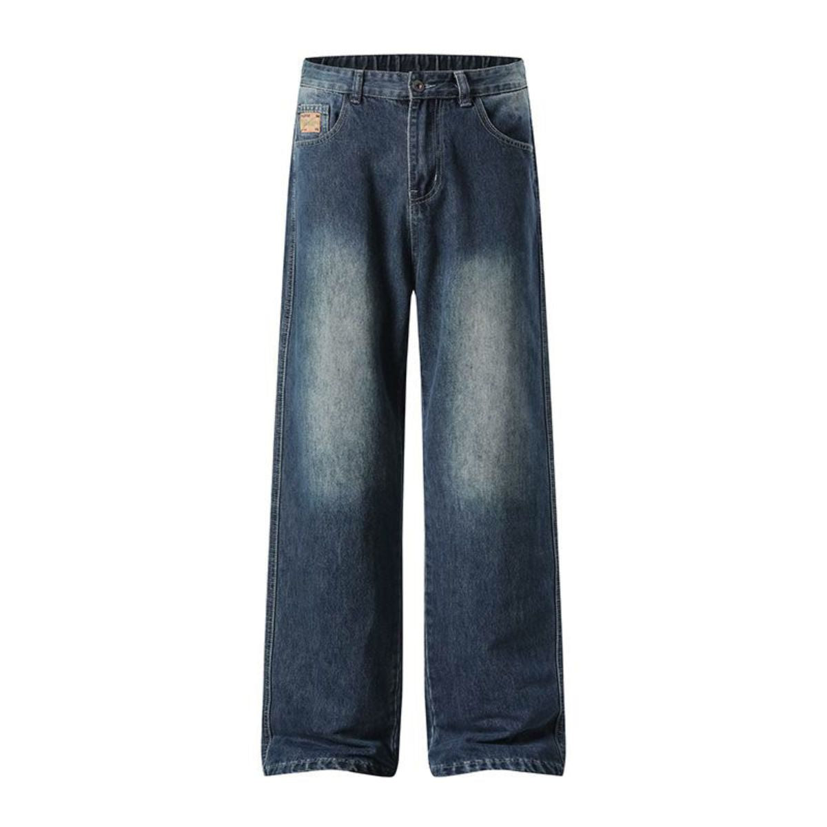 Elasticated Waist Classic Straight Leg Jeans