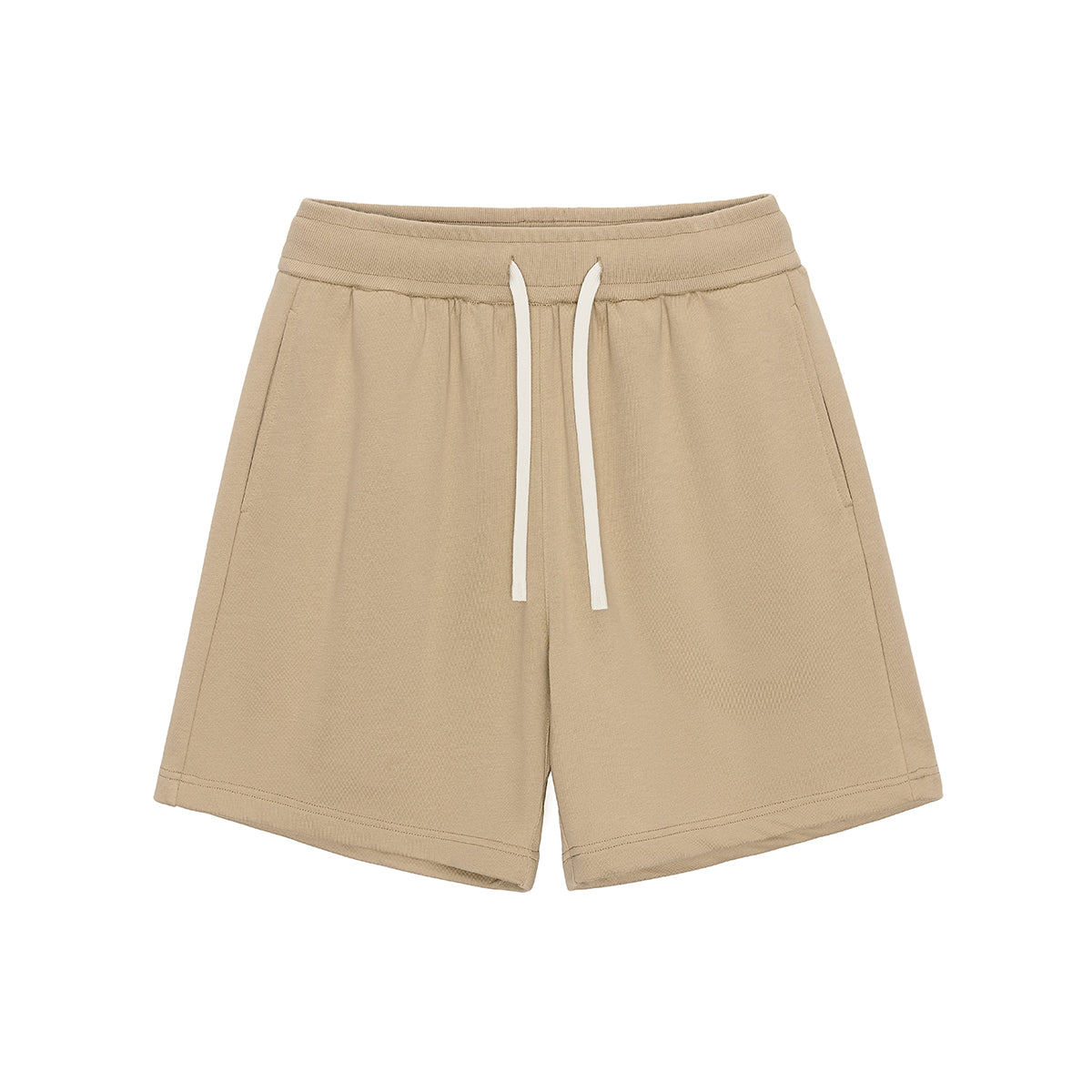 Solid Color Loose-Fit Drawstring Shorts