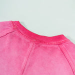 Camiseta con degradado y bordes deshilachados