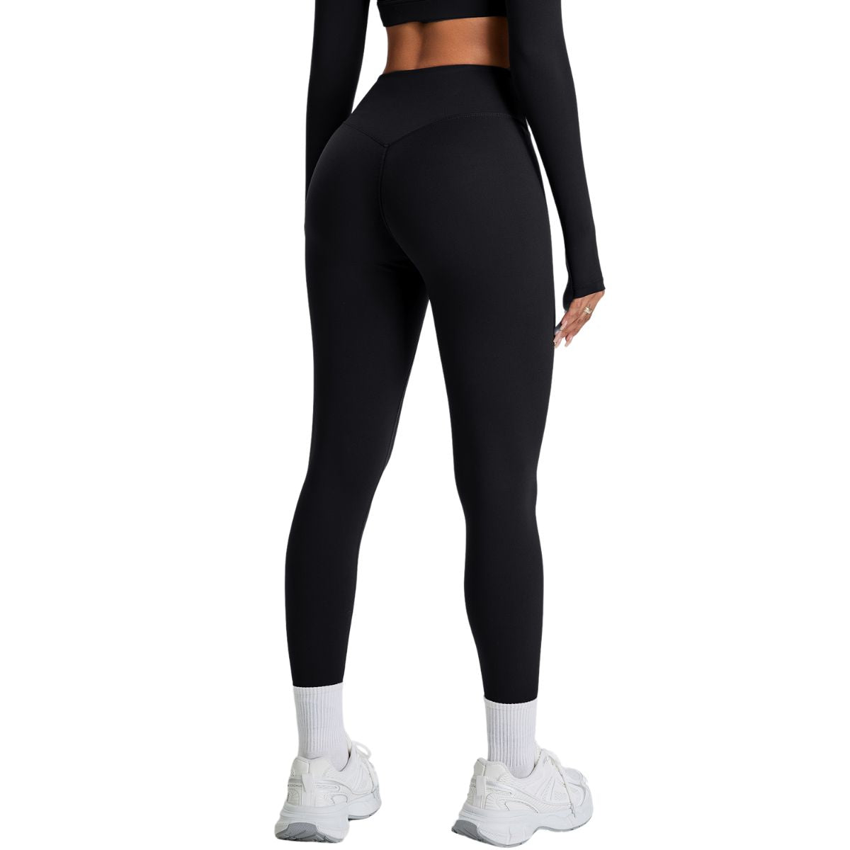 High-Waisted Solid Color Workout Leggings