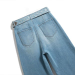 Risen Jeans Wide-Leg Rhinestone & Embroidered Cut-Out Jeans