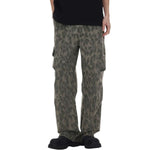 Relaxed Fit Leopard Cargo Trousers