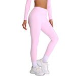 Solid Color Quick-Dry Running Leggings