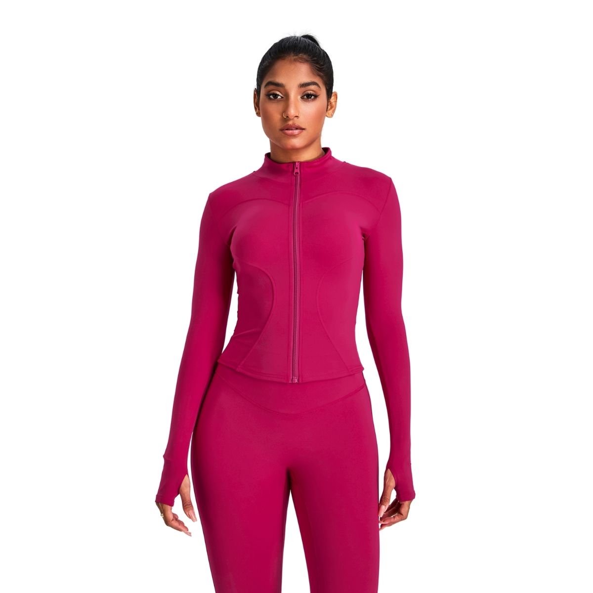 Tailored Fit Thumbhole Full-Zip Jacket