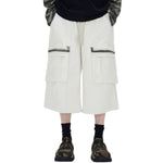 Pantalones cargo de pierna ancha y corte tobillero