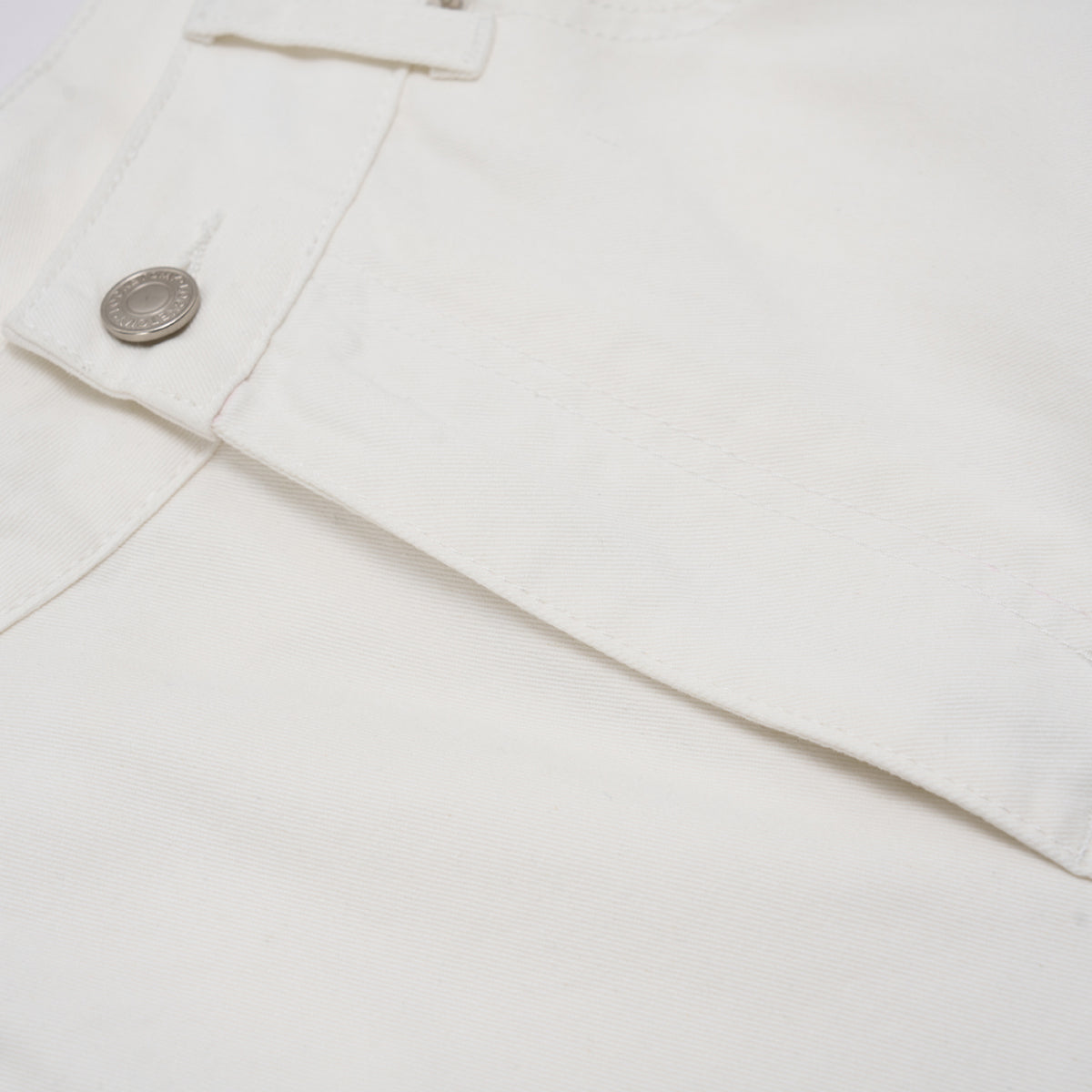 White Baggy Bermuda Denim Shorts