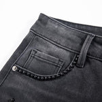 Risen Jeans Pearl-Embellished Floral-Embroidered Whisker Jeans