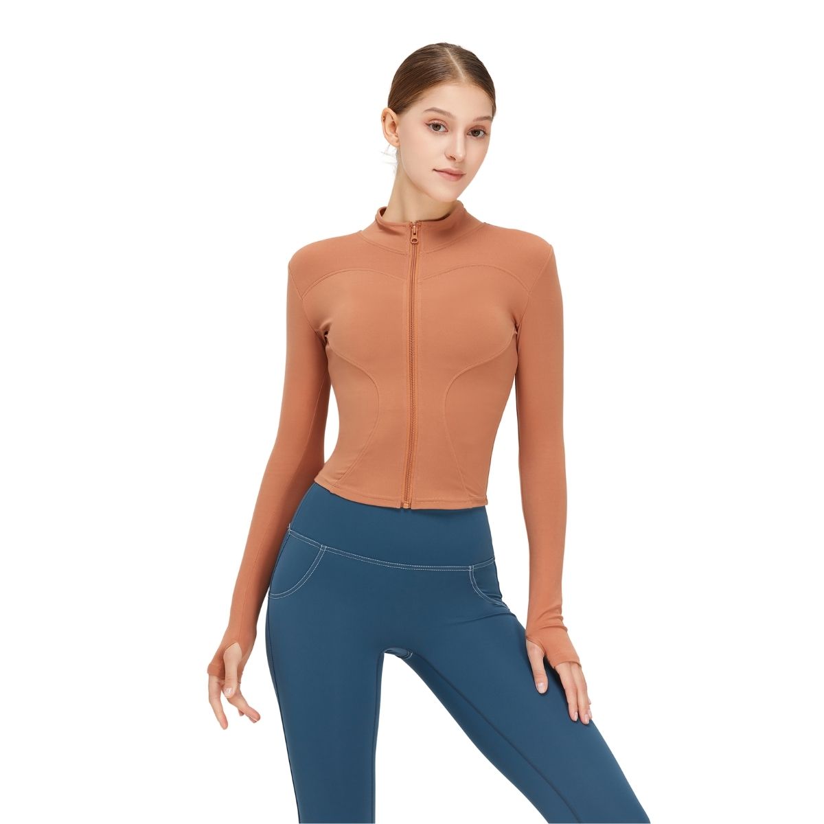 Tailored Fit Thumbhole Full-Zip Jacket