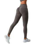 Women's Solid Color Crossover Leggings