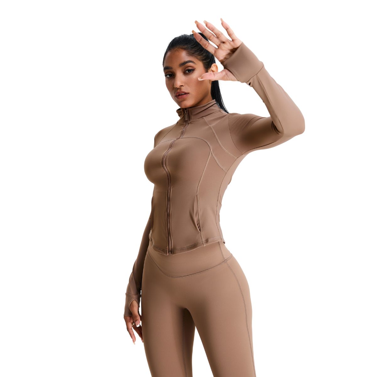 Women's Solid Color Full-Zip Jacket