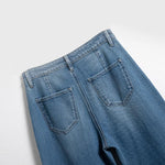 Risen Jeans Floral Embroidered Cut-Out Baggy Jeans