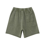 Stone-Wash Raw-Hem Shorts