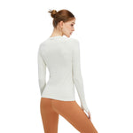 Thumb Holes Seamless Long-Sleeve Shirt