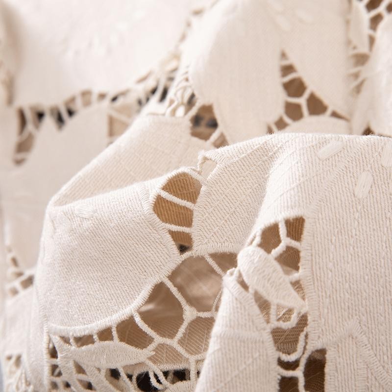 Risen Jeans High-Rise Embroidery Cut-Out Wide-Leg Jeans