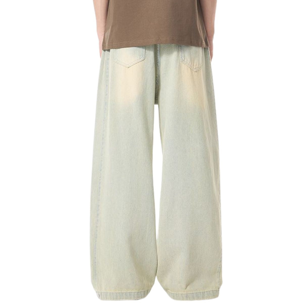 Vaqueros oversize de mezclilla lavados con lavado pesado