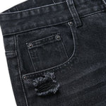 Star Applique Ombre-Faded Ripped Jeans