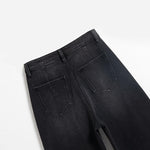 Risen Jeans Rose Embroidered Lace-Cut Jeans with Pearl Beading