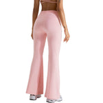 Drawstring-Waist Flare Workout Pants