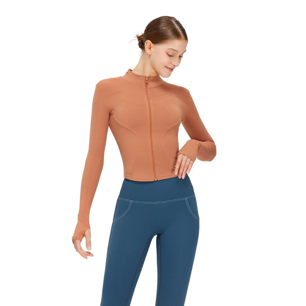 Tailored Fit Thumbhole Full-Zip Jacket