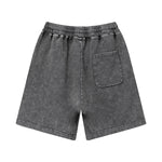Heavy-Wash Baggy Patchwork Shorts