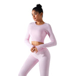 Camisa corta de manga larga con agujeros para los pulgares