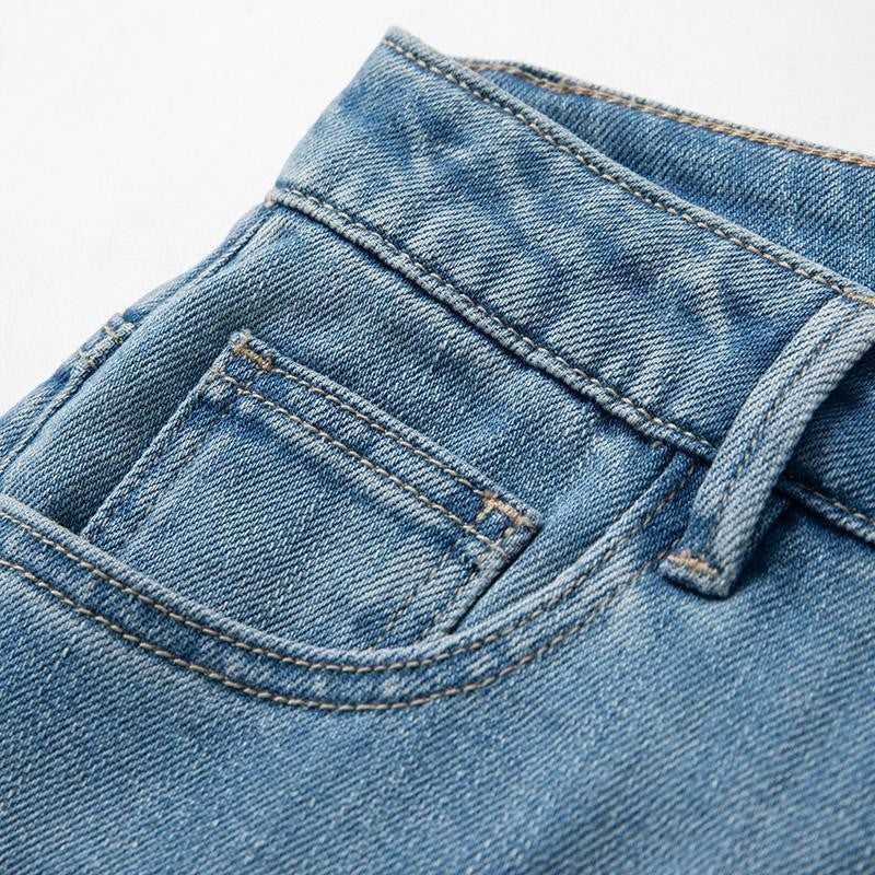 Risen Jeans Organza Patchwork Floral-Embroidered Bootcut Jeans