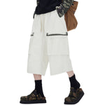 Pantalones cargo de pierna ancha y corte tobillero