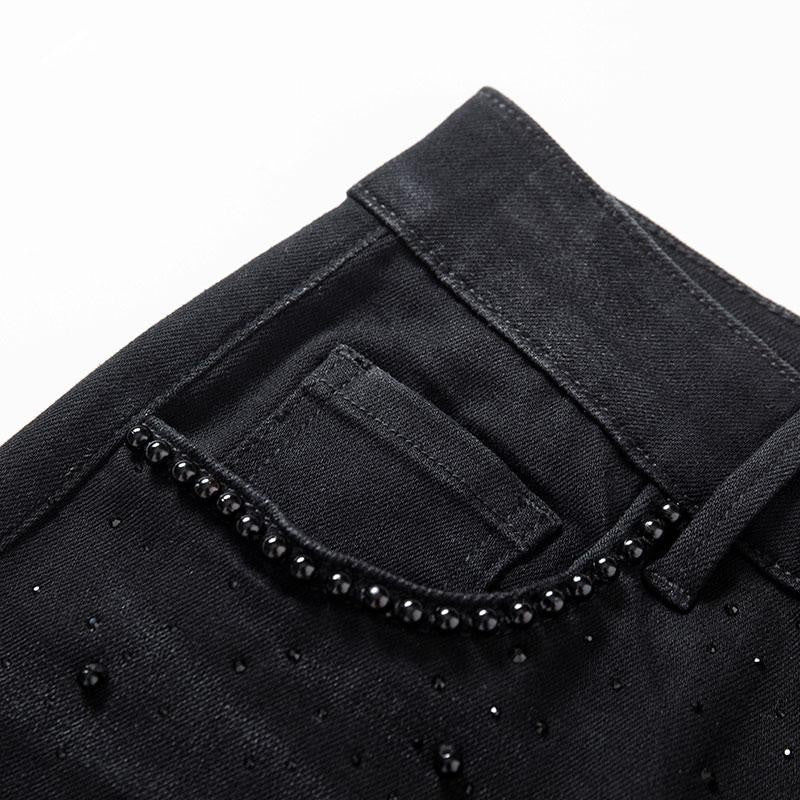 Risen Jeans Patchwork Floral-Embroidered Sequined Bootcut Jeans