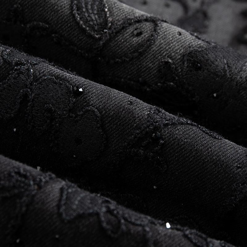 Risen Jeans Rhinestone & Rope Embroidery Straight Leg Jeans