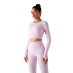 Camisa corta de manga larga con agujeros para los pulgares