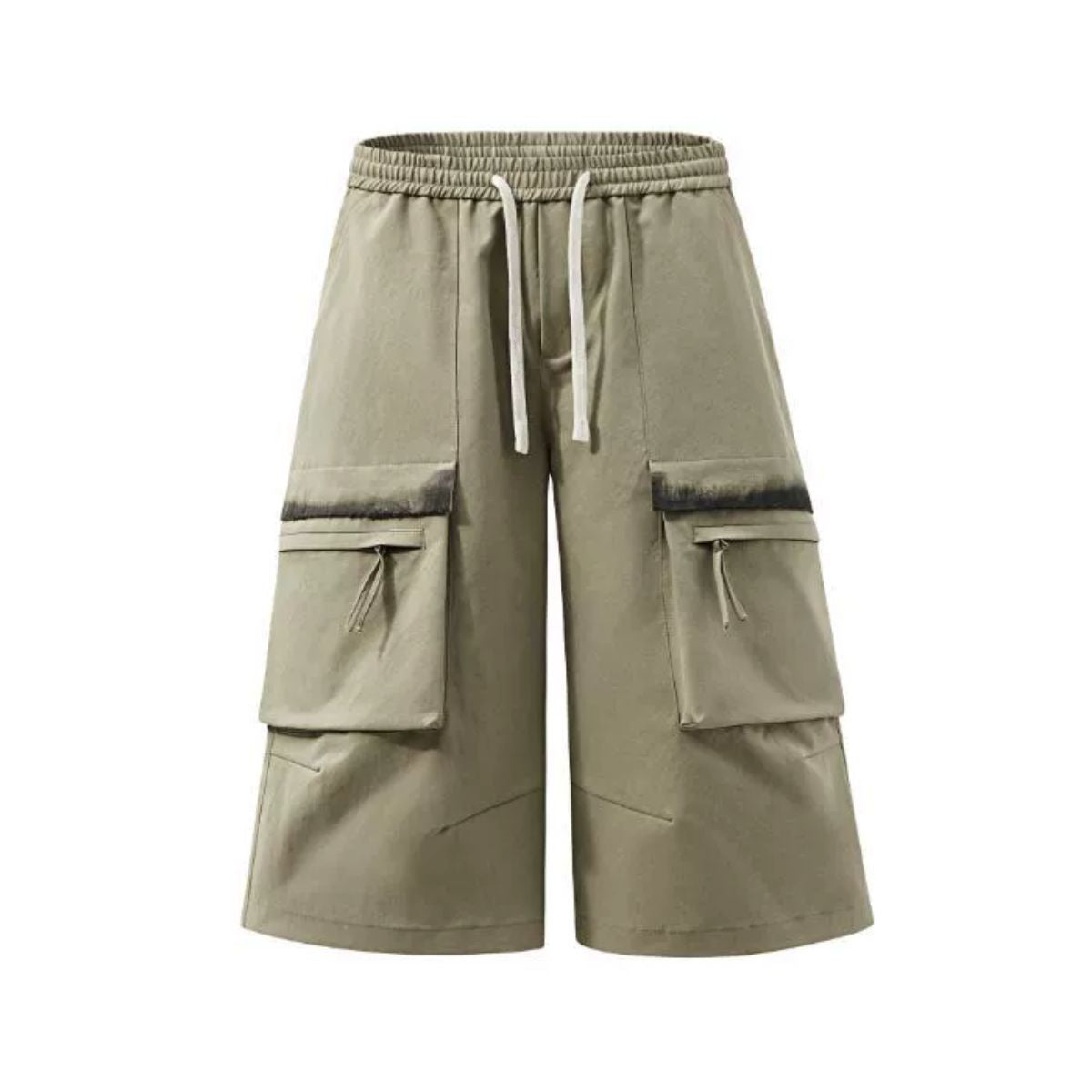 Pantalones cargo de pierna ancha y corte tobillero