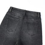 Risen Jeans Sequined & Beaded Floral Embroidery Tapered Ankle Jeans