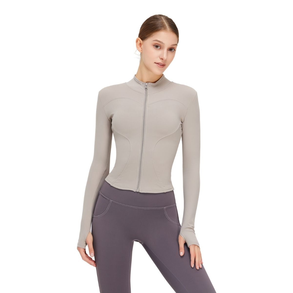 Tailored Fit Thumbhole Full-Zip Jacket