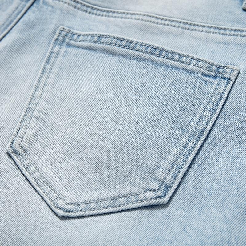 Risen Jeans Embroidered Cut-Out Pearl Rhinestone Ankle Jeans