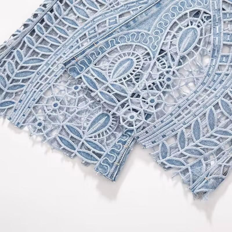 Risen Jeans Lightweight Embroidered Cut-Out Bootcut Jeans