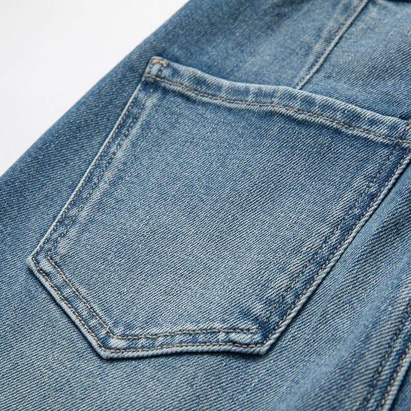 Risen Jeans Pearl-Embellished Embroidered Patchwork Cut-Out Jeans