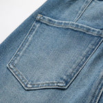 Risen Jeans Pearl-Embellished Embroidered Patchwork Cut-Out Jeans